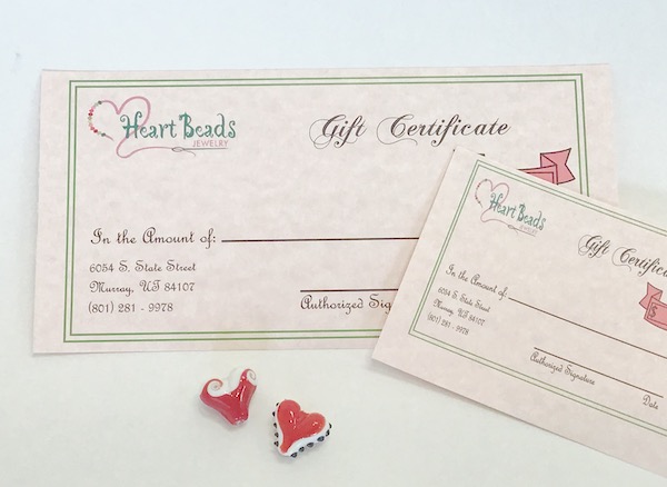 gift certificates